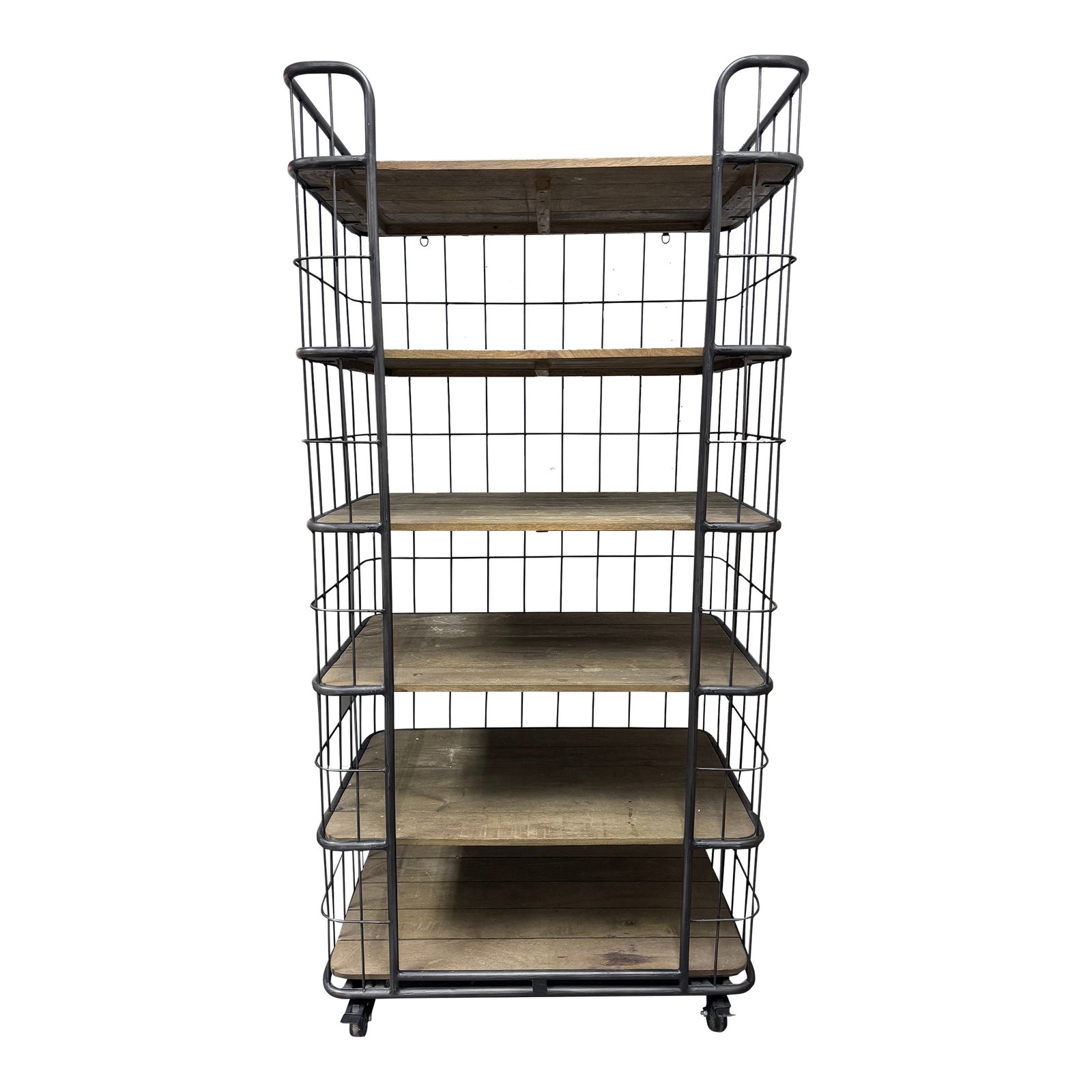Restoration Hardware Circa 1900 Caged Baker's Rack Single Shelving