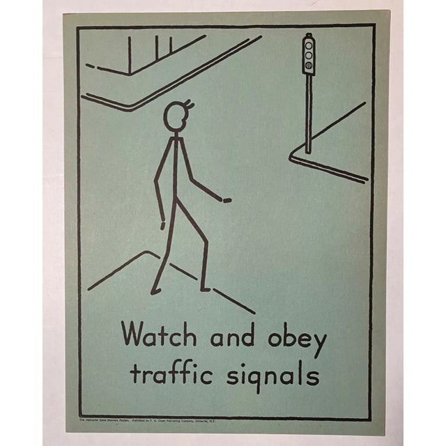 Up for sale is this vintage 2-sided classroom poster, one of several Manners and Safety posters we are currently selling....