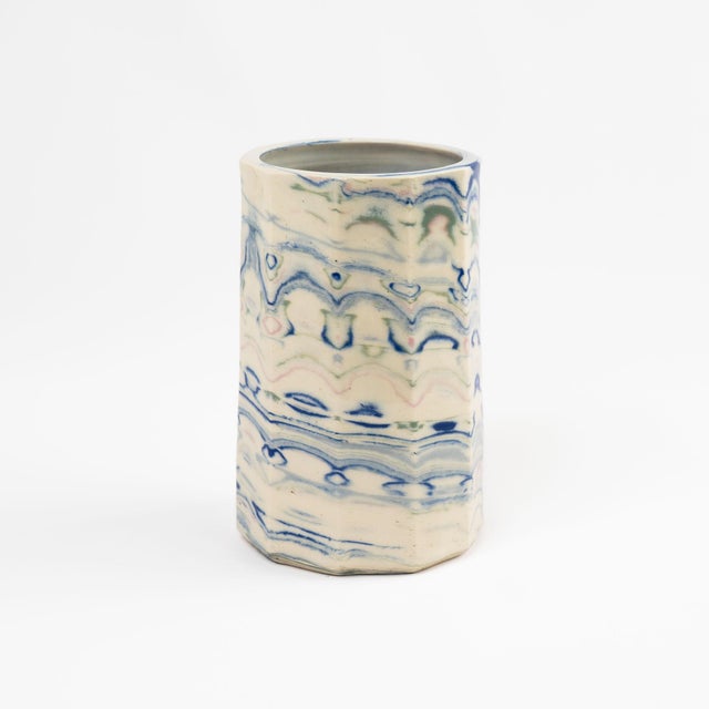 Vintage Nerikomi Marbled Ceramic Vase, Signed & Dated 1982 For Sale - Image 10 of 17