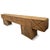 Old Rustic Teak Wood X Beam Bench For Sale - Image 4 of 9