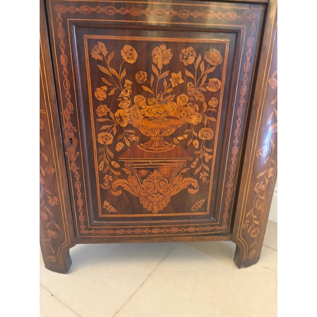Antique 19th Century Dutch Marquetry Corner Cabinet, 1800s For Sale - Image 6 of 13