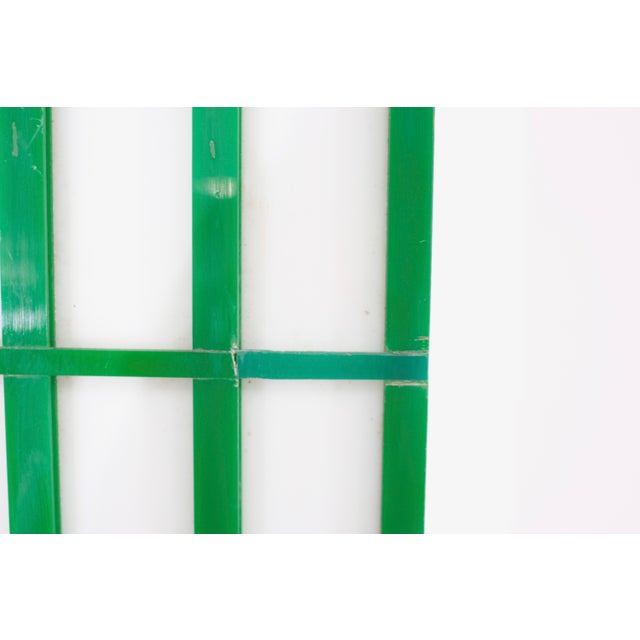 Plastic Rectangular Floor Lamp in Green and White Acrylic Glass, Italy, 1970s For Sale - Image 7 of 10