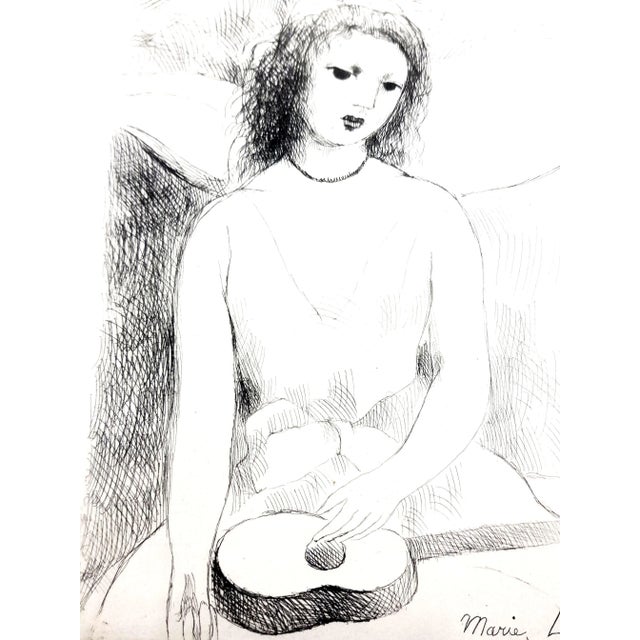 Marie Laurencin - Woman Angel - Original Etching 1946 For Sale - Image 6 of 9
