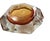 Mid-Century Modern Vintage Amber Sommerso Faceted Glass Bowl / Ashtray, Attributed to Murano, Circa 1960s–1970s For Sale - Image 3 of 4