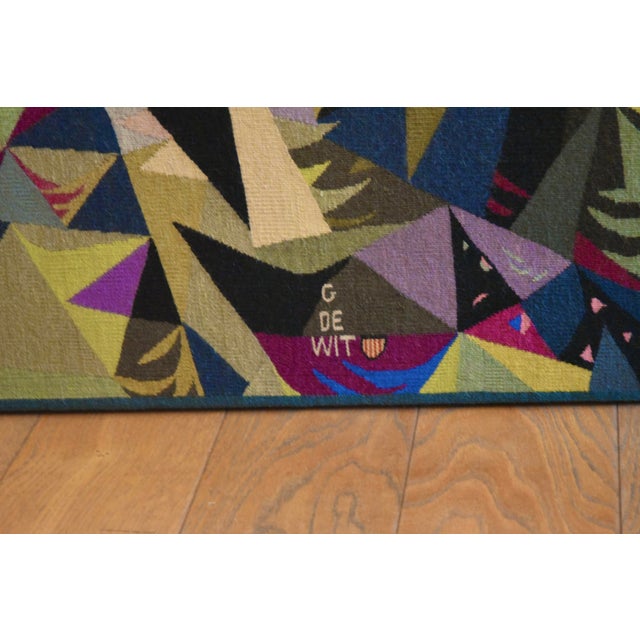 1950s Mermaids Handwoven Tapestry by Julien Van Vlasselaer, Belgium, 1957 For Sale - Image 5 of 7