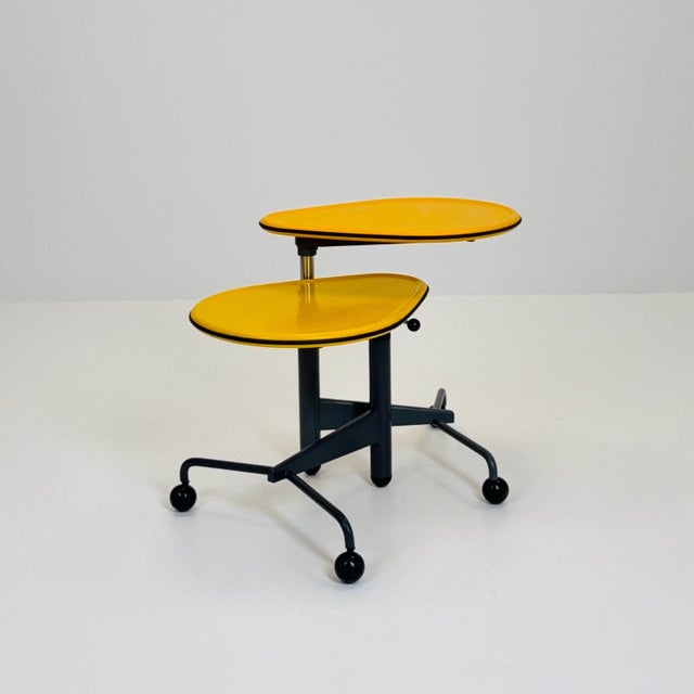 Mid-Century Modern Adjustable Kick Side Table by Toshiyuki Kita for Cassina, 1980s For Sale - Image 10 of 11