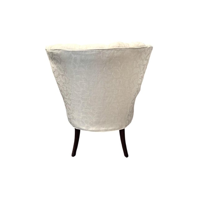 Queen Anne Vintage c.1970s Queen Anne Style Wingback Chair For Sale - Image 3 of 6