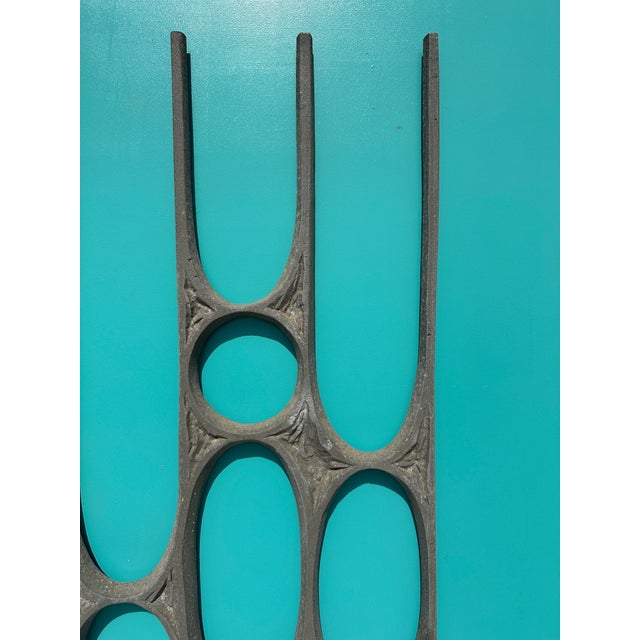 Paul Evans Cast Aluminum Brutalist Door Panel For Sale - Image 4 of 12