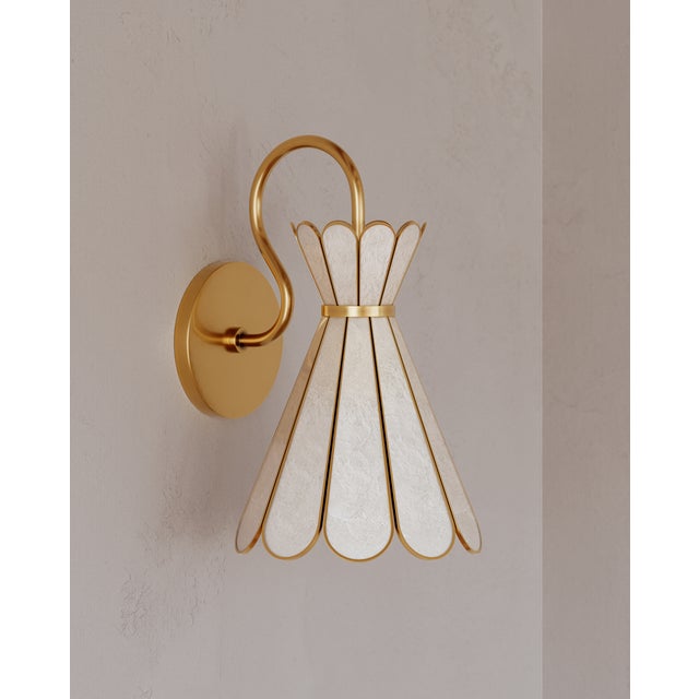 Traditional Mitzi Lyra 7 in. 1 Light Wall Sconce in Aged Brass Finish For Sale - Image 3 of 5