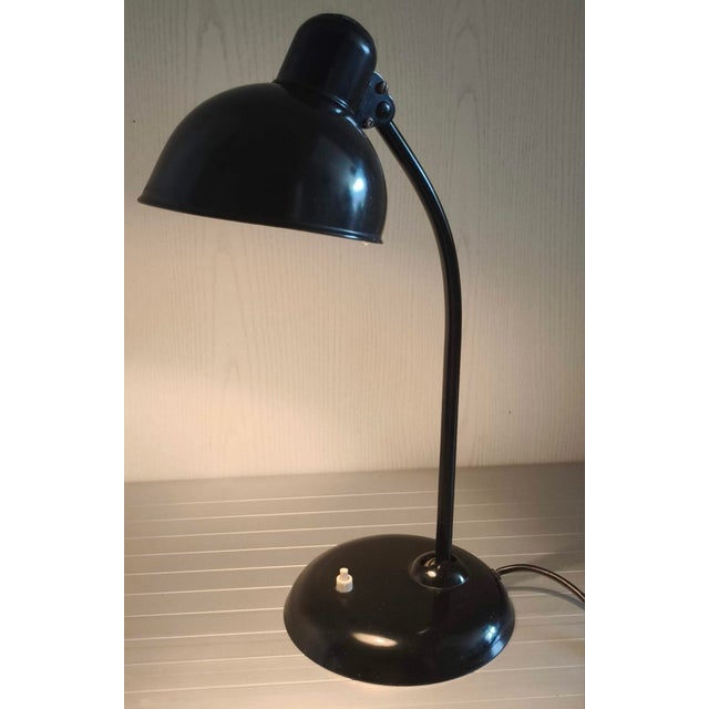 Metal Black Model 6556 Table Lamp by Christian Dell for Kaiser Idell / Kaiser Leuchten, 1930s For Sale - Image 7 of 7