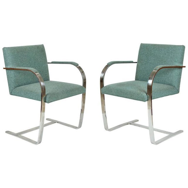 Vintage Mid Century Mies Van Der Rohe Brno for Knoll Chair- a Pair For Sale - Image 10 of 10