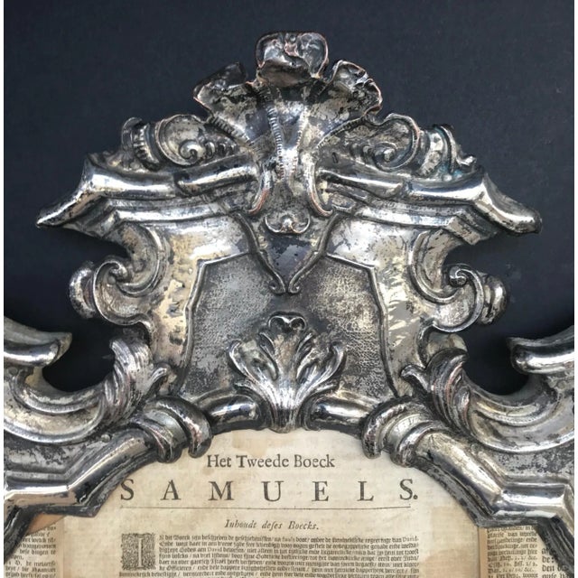 Wood 18th Century Repousse Baroque Ecclesiastical Carta Gloria For Sale - Image 7 of 13