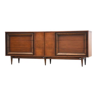 1960s Basic Witz Walnut Long Dresser For Sale