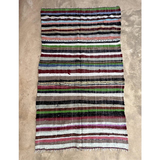 Moroccan Kilim Boucherouite Rug - 5'1" X 8'4" Ft For Sale - Image 4 of 9