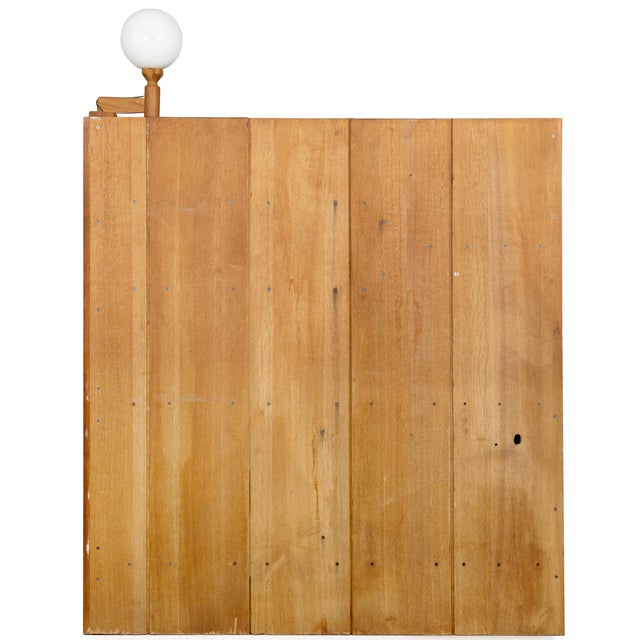 French Modernist Oak Bar Cabinet Bookshelf by Guillerme and Chambron For Sale - Image 6 of 16