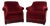 Pair of Vintage Danish Modern Art Deco Style Burgundy Mohair Velvet Club Chairs, 1940's For Sale