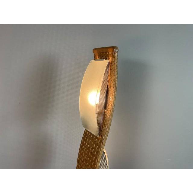 Italian Sculptural Woven Cane Floor Lamp, 1980s For Sale - Image 13 of 13