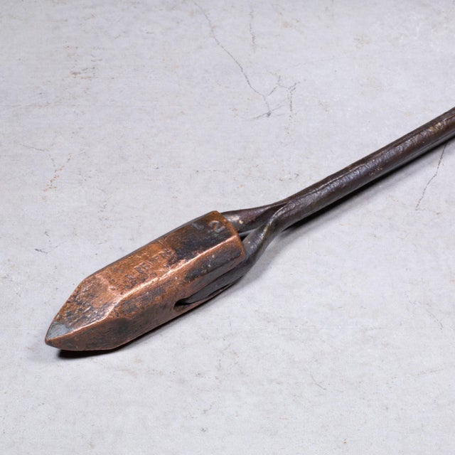 Wood Antique Johnson No.101 Soldering Furnance and Copper Iron c.1918 For Sale - Image 7 of 13