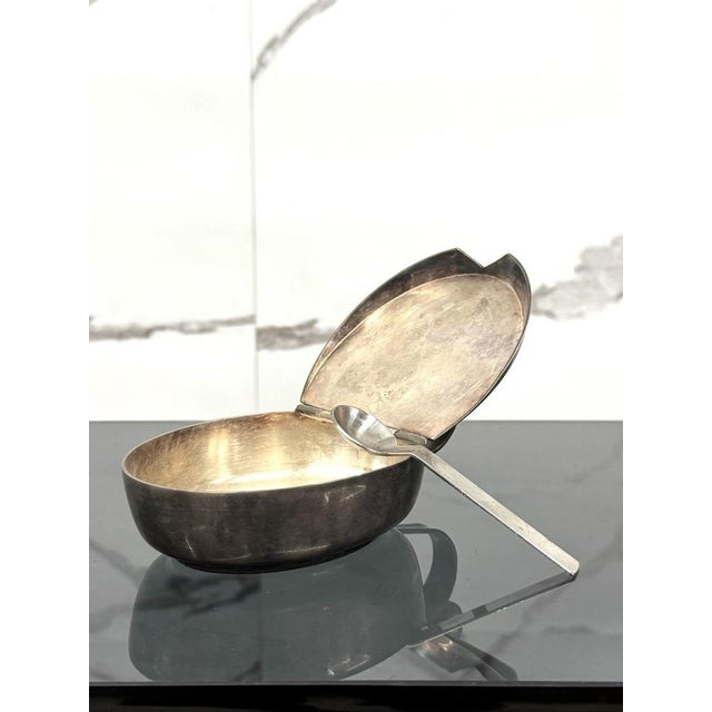 Art Deco Silver-Plated Sugar Bowl attributed to Gio Ponti for F.lli Calderoni, 1930s For Sale - Image 3 of 12
