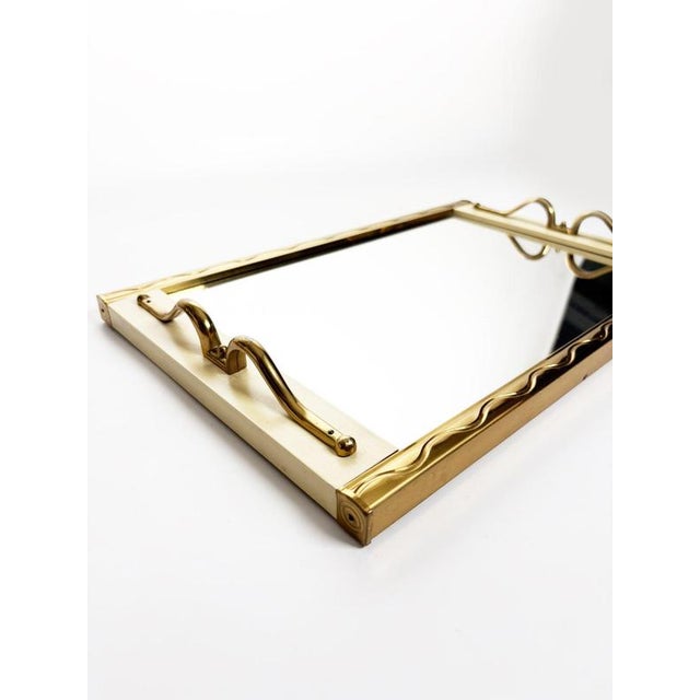Metal Gilt Metal and Mirror Tray, France, 1960s For Sale - Image 7 of 11