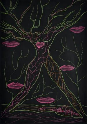 Love Original Drawing in Pastels, 1958