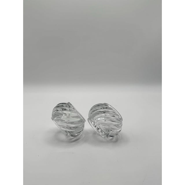 This is a pair of crystal napkin rings by Baccarat. No box.