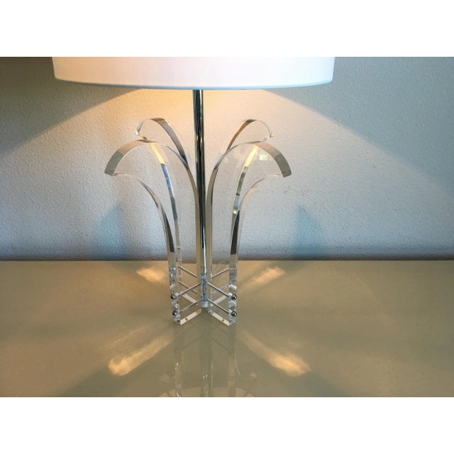 Astrolite Oversize Lucite Palm Lamp & Shade by Astrolite For Sale - Image 4 of 10
