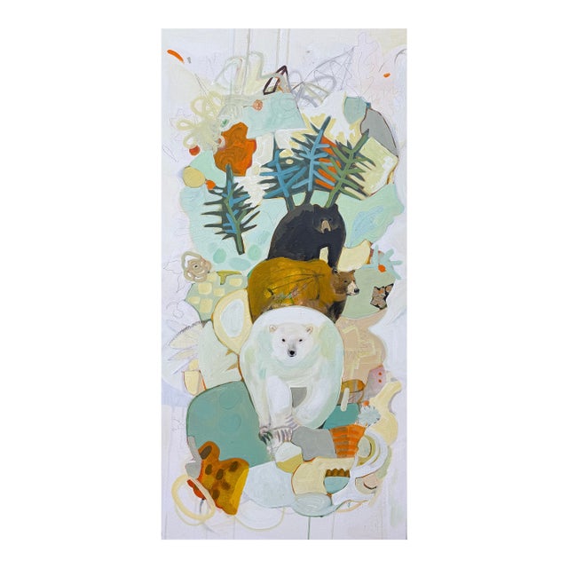 “Ursus Over Under” Bear Trio Painting LWren Walraven For Sale