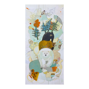“Ursus Over Under” Bear Trio Painting LWren Walraven