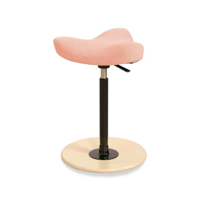 Move Sit-Stand Stool in Ash and Coral Upholstery by Per Øie for Varier For Sale - Image 12 of 15