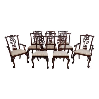 Set of 10 Ethan Allen Mahogany Dining Chairs For Sale