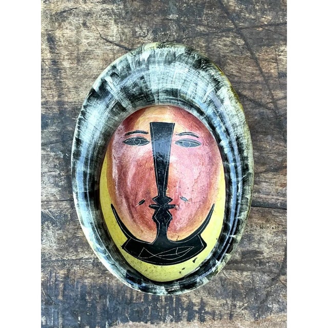 Ceramic Vintage Mexican Ceramic Decorative Bowl For Sale - Image 7 of 12
