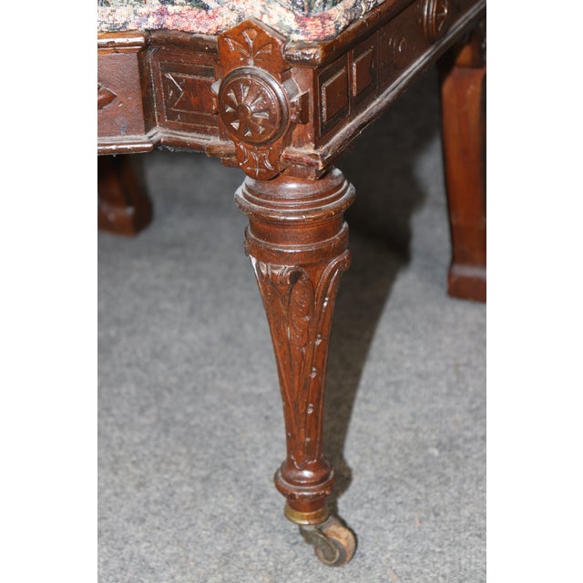 Antique Victorian Allen Brothers Carved Side Chair For Sale - Image 4 of 12