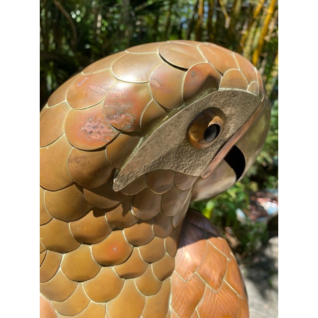 Vintage Large Sergio Bustamante Style Parrot Sculpture For Sale - Image 9 of 11