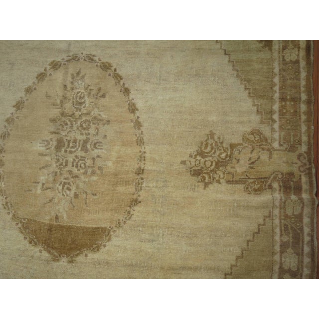 Vintage Turkish Kars Formal Medallion Carpet For Sale - Image 4 of 6
