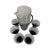 1960s 1960s Mid-Century Modern Morgantown Glass “Normandie” Smoke Gray Pitcher & Six Glasses - 7 pcs For Sale - Image 5 of 10