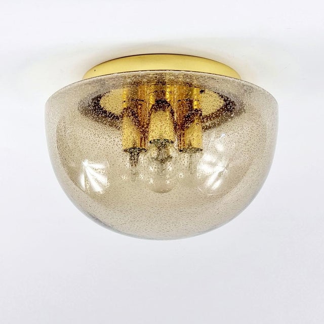 Large Space Age Mushroom-Shaped Flush Mount or Ceiling Light from Limburg, Germany, 1970s For Sale - Image 10 of 10