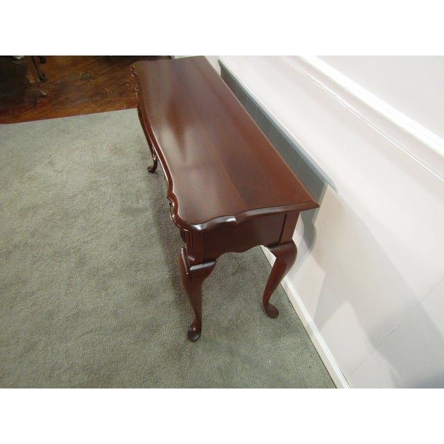 Queen Anne Pennsylvania House Solid Cherry Console Table For Sale - Image 3 of 7