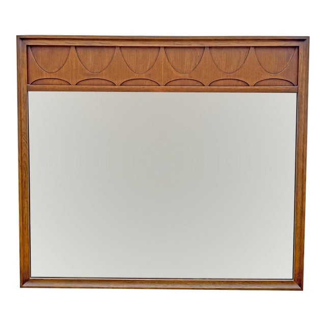 Broyhill Brasilia Wall Mirror in Vintage Mid Century Modern Style For Sale