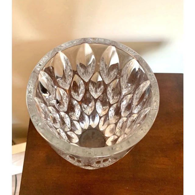Abstract Modern Clear Crystal Vase For Sale - Image 4 of 5