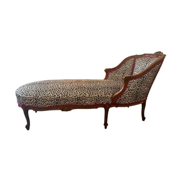 Chaise Lounge with Leopard Pattern, 1950s For Sale - Image 9 of 9
