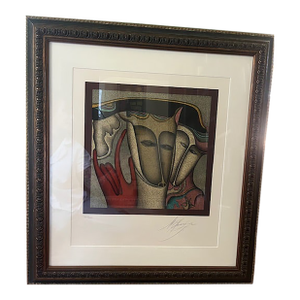 1980s Mihail Chemiakin Hand-Signed Limited Edition Lithograph, Custom Framed