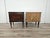 Vintage Oak Bedside Tables with Glass Tops, 1960, Set of 2 For Sale - Image 4 of 18