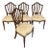 Late 20th Century Set of 4 Theodore Alexander Hepplewhite Shield Back Dining Chairs For Sale