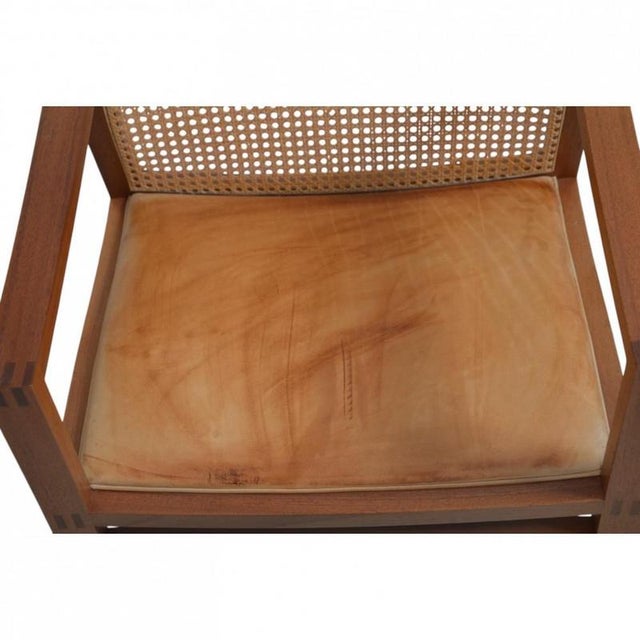 Tan King Armchairs by Rud Thygsen, 1980s, Set of 6 For Sale - Image 8 of 18