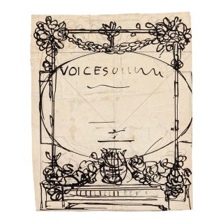 19th Century Decoration Ink on Paper by Gabriele Galantara For Sale