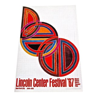 Vintage Frank Stella Exhibition Poster for the 1967 New York City Festival of the Arts For Sale