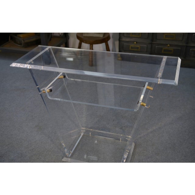 Plastic Polymethacrylate Console by David Lange, 1980s For Sale - Image 7 of 9