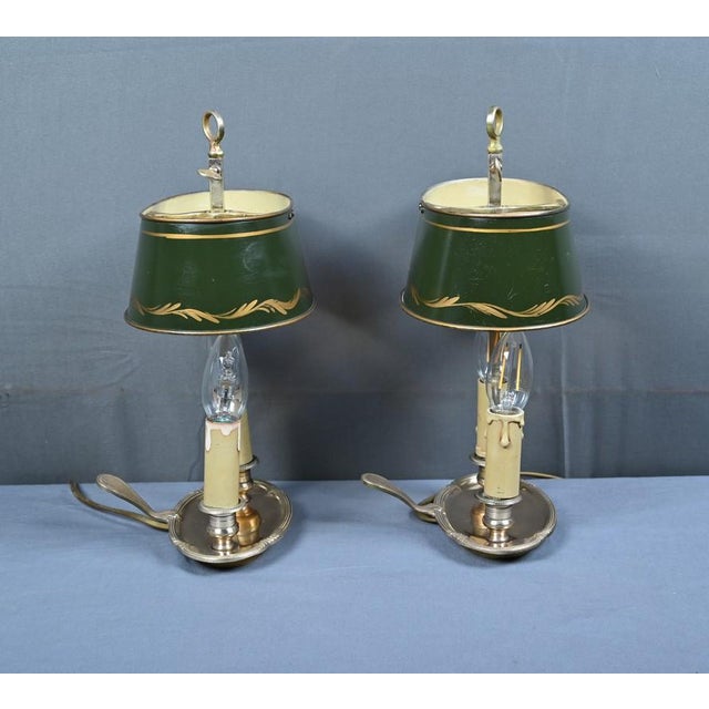Antique Brass Bouillotte Lamps, 1890s, Set of 2 For Sale - Image 16 of 18