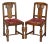 English Art Deco Hall Chairs in Oak, 1930s, Set of 2 For Sale